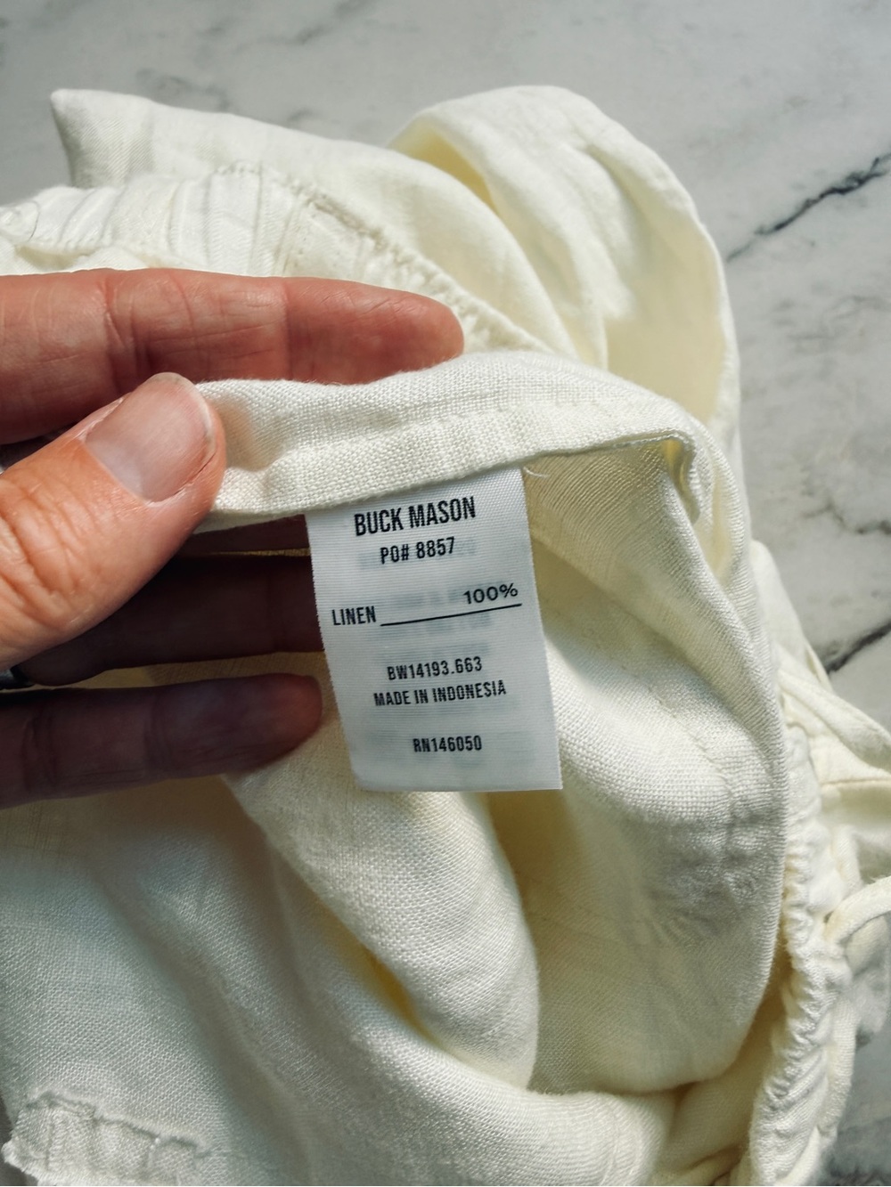 Buck Mason Crosshatch linen easy pant - Sea shell - XS - worn once - Picture 8 of 10